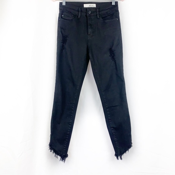 KanCan Black High Rise Zipper Ankle Skinny - Picture 1 of 8